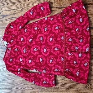 Garnet Hill Kids Girls Corduroy Dress in Maroon Size 6